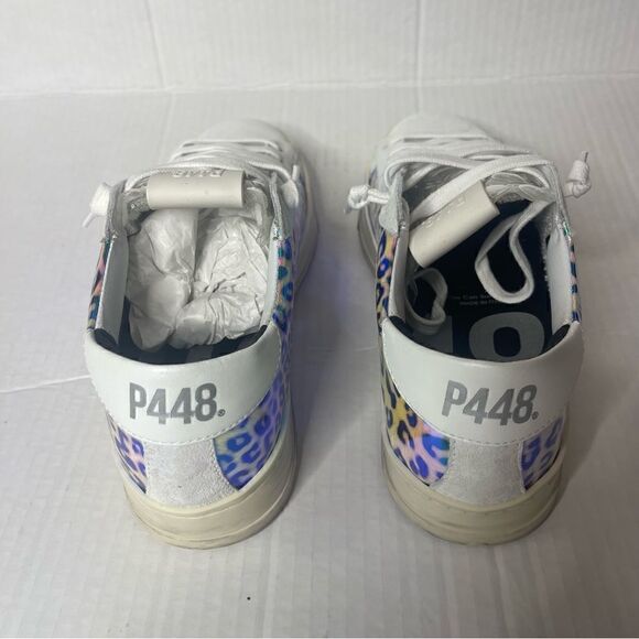 P448 Jack Hologram Leopard multi color shoes sneakers Size 37 New in box - Picture 10 of 13